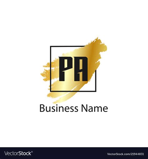 Initial Letter Pa Logo Template Design Royalty Free Vector