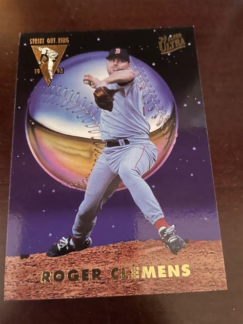 1993 Ultra Fleer Strikeout King 1 Roger Clemens Red Sox EBay