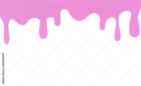 Stockillustratie Pink Dripping Slime Isolated On White Background Melted Texture Sweet Liquid