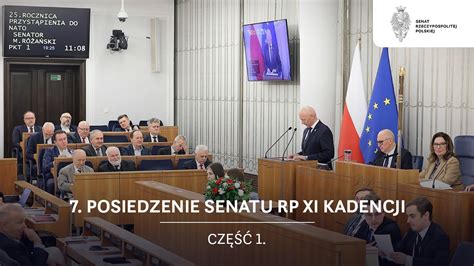 Posiedzenie Senatu Rp Xi Kadencji Cz Youtube