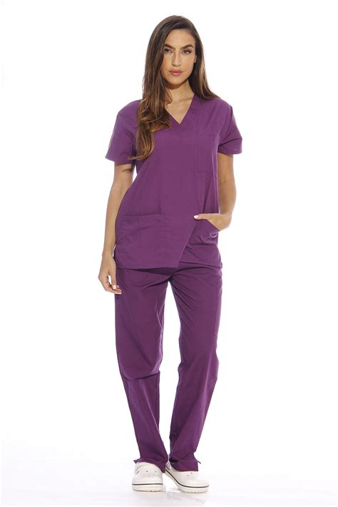 Just Love Women S Six Pocket Medical Scrubs Set V Neck With Cargo Pant