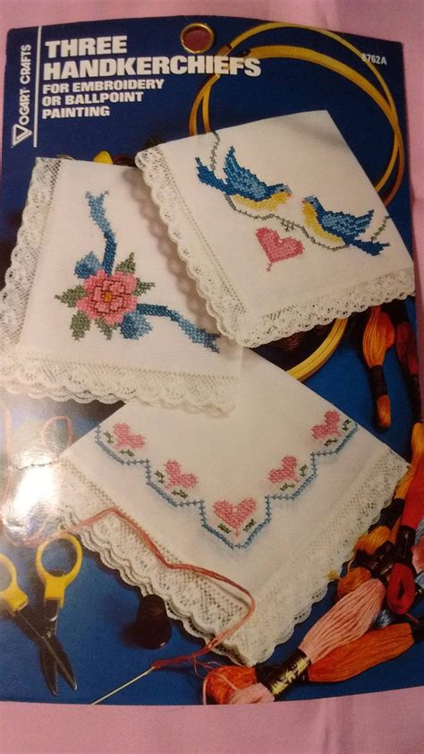 Vogart Crafts Handkerchiefs For Embroidery Or Ballpoint Painting