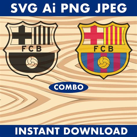 Barcelona FC barca logo badge svg ai png jpeg vector image | Etsy