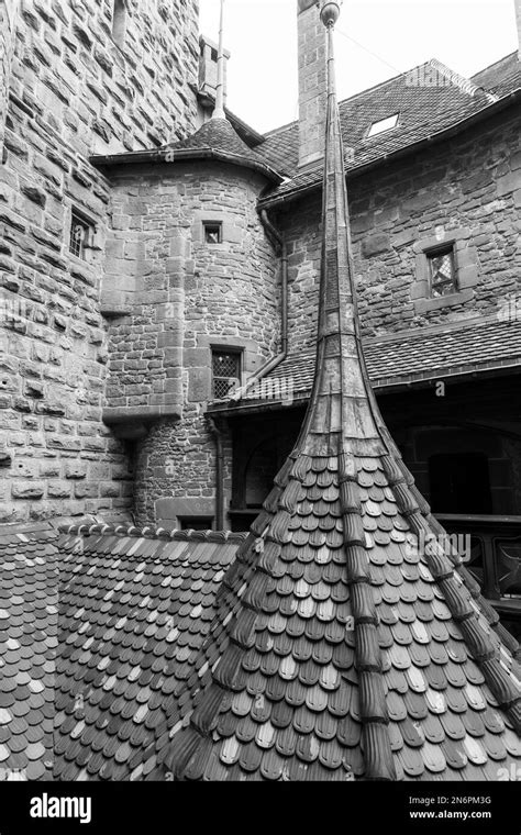 Exterior View And Detail Of The Magnificent Chateau Du Haut