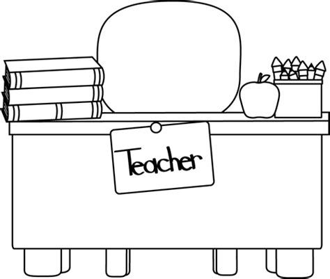 Teacher Desk Clipart Cute Graphics