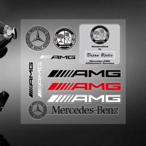 High Quality Car Sticker Mercedes AMG Decal Emblem Badge For Benz