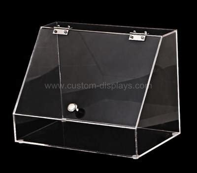 Clear acrylic box with hinged lid - Made to order from direct China factory