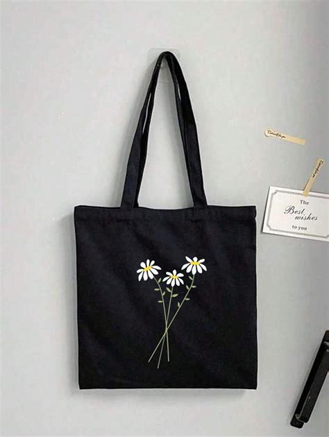 Bolso De Compras Con Estampado De Margaritas Para Graduados