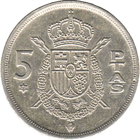 5 pesetas Juan Carlos I étoile Espagne Numista