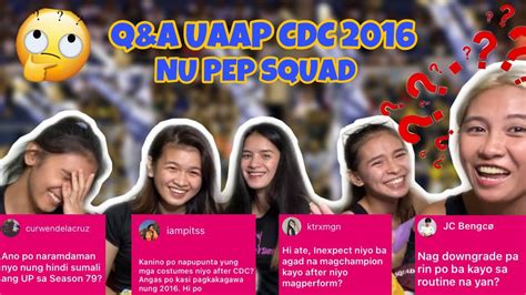 PART 2 NU PEP SQUAD UAAP CDC 2016 Q A CALLEJA SISTERS YouTube