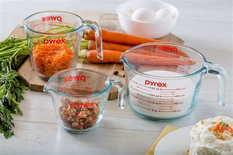 Pyrex Glass Measuring Cup Set 3 Piece Microwave And Oven Safe Bestselling Kitchen Products