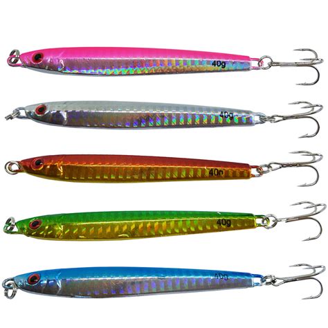 Vertical Jigging Lead Fish Fishing Lure Metal Jigs Hard Jig Blade Baits Paillette Knife Wobbler ...