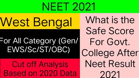 Neet 2021west Bengal Expected Cut Off 2021 After Result For All Category Cut Off Analysis