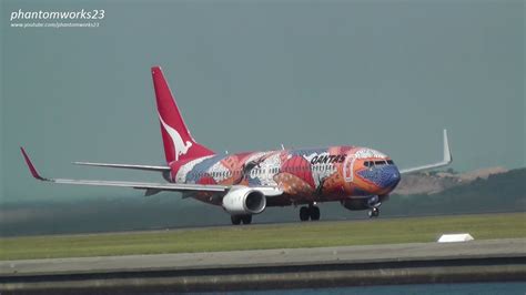 Qantas 737 800 Yananyi Dreaming Take Off 34r Sydney Airport Youtube