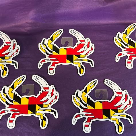 Maryland Flag Crab Magnet Die Cut The Seasoned Olive