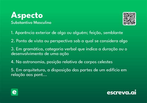 Significado Da Palavra Aspecto - Aspecto - Significado e Sinônimo - escreva.ai
