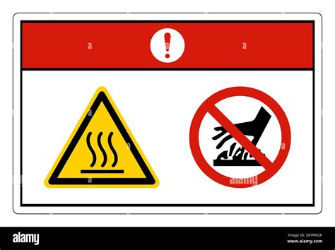 Danger Hot Surface Symbol Sign On White Background Stock Vector Image Art Alamy
