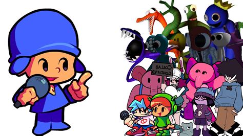 FNF Pocoblitz VS POCOYO But Everyone Sings It ALL Rainbow Friends