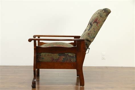 Sold Oak Antique 1900 Morris Recliner Chair Lion Paw Feet Recent