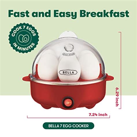 Bella Rapid Electric Egg Cooker And Poacher With Auto Shut Off For Omelet Soft Medium And Hard