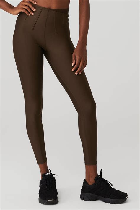 Airlift High Waist 7 8 Corset Legging Espresso Alo Yoga