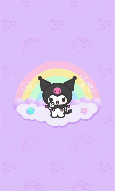 Kuromi Wallpaper 4K, Hello Kitty, Black jester hat