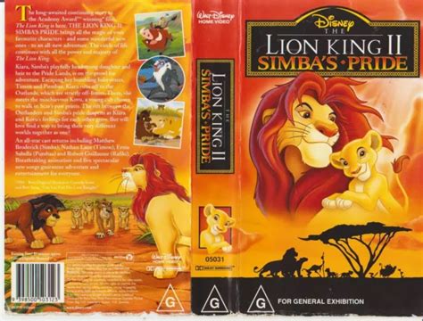 THE LION KING 2 Simba S Pride Walt Disney Home Video Animated