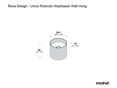 Rexa Design Unico Rotondo Washbasin Wall Hung Glacier Mohd Shop