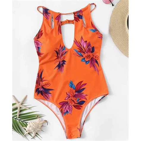 Exquisite Women Swimsuits Sexy Floral Backless Push Up Padded Bra Beach Halter Bikini Set