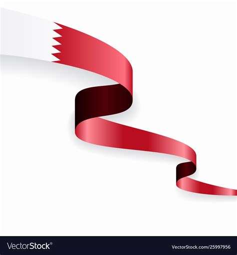 Bahrain Flag Wavy Abstract Background Royalty Free Vector