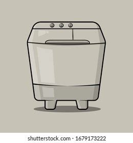 Vector Illustration Washing Machineflat Design Stock Vector Royalty