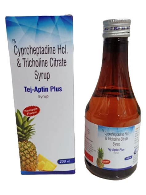 Cyproheptadine HCL And Tricholine Citrate Syrup Packaging Type Box