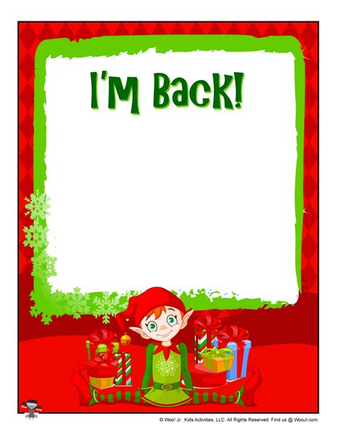 Elf On The Shelf Im Back Free Printable