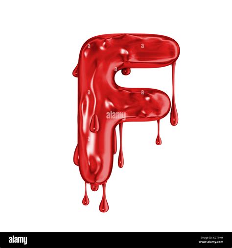 Blood font halloween horror letter F Stock Photo: 162815120 - Alamy