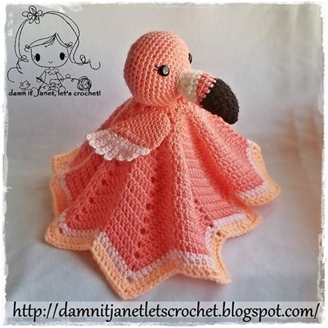 Flamingo Security Blanket Crochet Pattern Ribblr