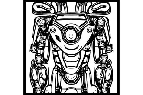 Robot Line Art Vector Graphic by Arief Sapta Adjie · Creative Fabrica