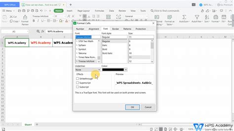 How Can We Change The Font In A Cell Wps Academy Free Office Courses