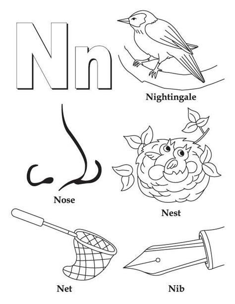 My A To Z Coloring Book Letter N Coloring Page Letter C Coloring Pages