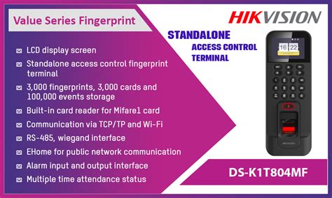 Ds K1t804mf Hikvision Standalone Access Control Terminal In Lanka