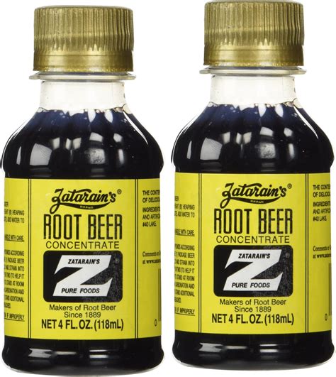 Zatarains Root Beer Concentrate 4 Ounce Bottles Pack Of