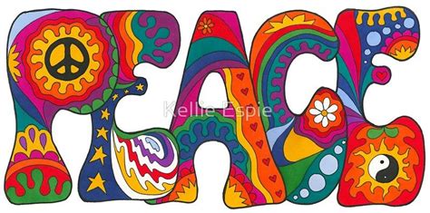 Psychedelic Peace Peace Art Peace Sign Art Hippie Painting