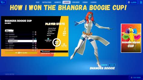 How I Won The New Bhangra Boogie Emote Bhangra Boogie Cup Fortnite