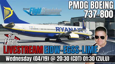 LIVE MSFS Two Legs Dublin London Milan PMDG 737 800 EIDW