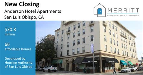 Merritt Community Capital Corporation - New Closing-Anderson Hotel Apartments