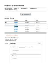 Module 7 Mastery Exercise 5 Pdf Module 7 Mastery Exercise Due No Due