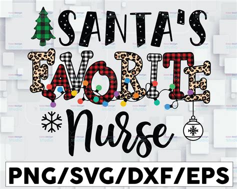 Santa S Favorite Nurse Png Nurse Christmas Png Nurse Life Png Santa