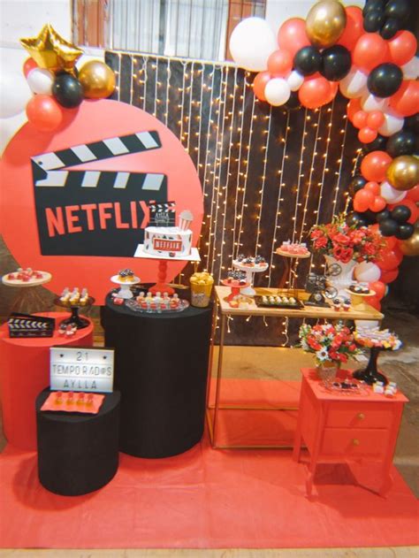 Festa Netflix Festa De Filme Festas Temáticas Hollywood Decoração