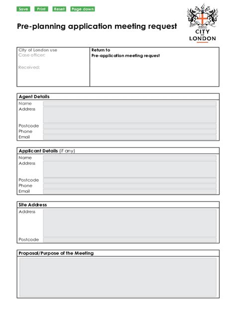 Fillable Online Pre Application Meeting Request Pre Application