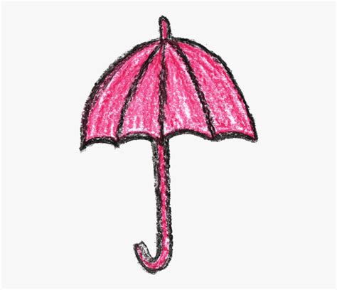 Crayon Umbrella Drawing Png - Crayon Drawing Of Umbrella , Free ...