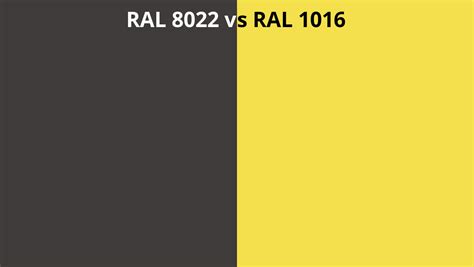 Ral 8022 Vs 1016 Ral Colour Chart Uk